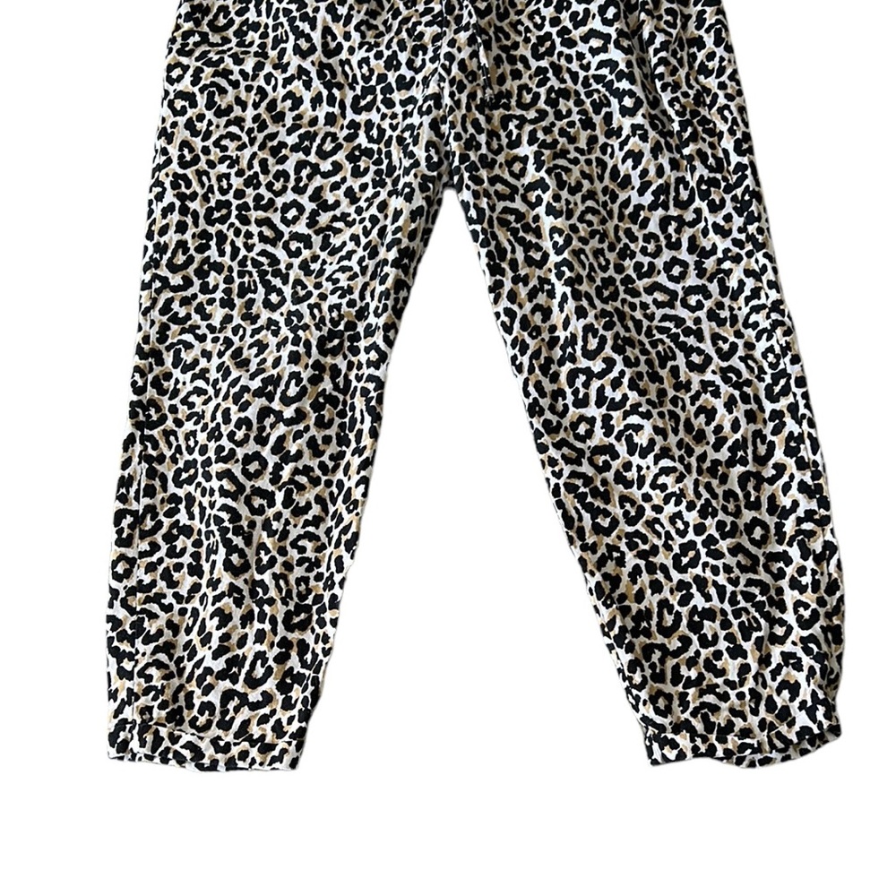J. Crew Leopard Print Drawstring Linen Cotton Cro… - image 6